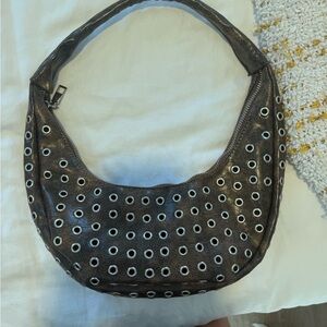 Stylish brown and silver Women's Bag